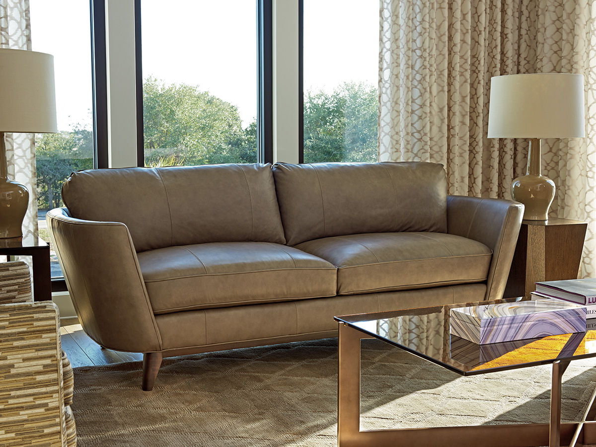 Lexington Leather - Kahn Leather Sofa - Dark Brown