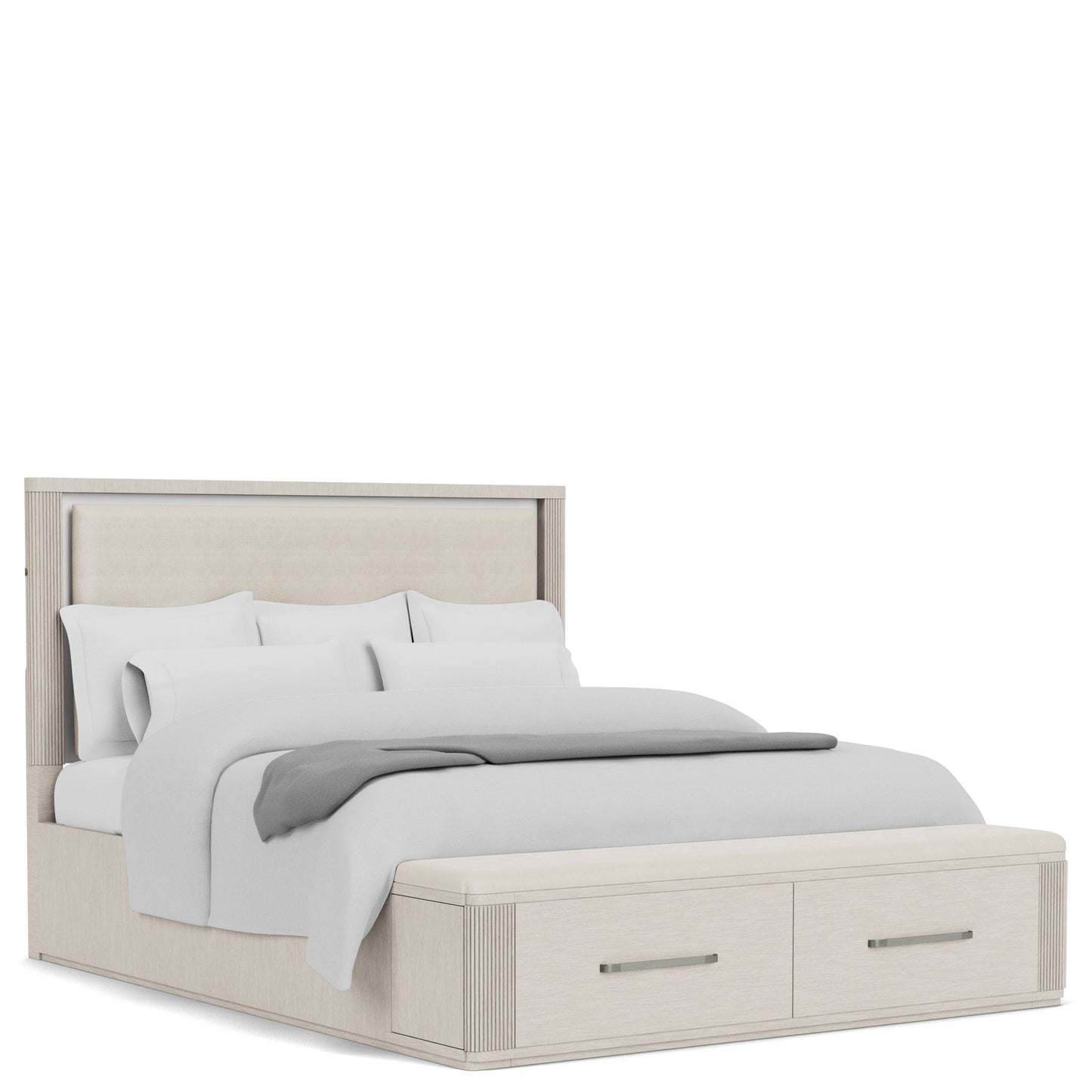 Alexis - King Storage Footboard - Latte Essence