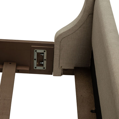 Americana Farmhouse - King Upholstered Shelter Footboard - Dusty Taupe