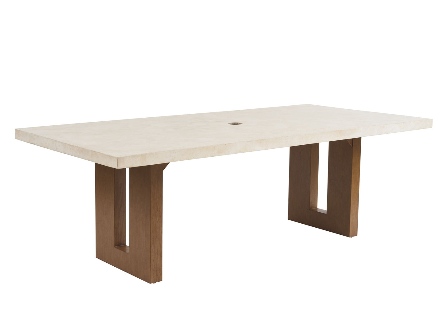 Palm Desert Poolside - Rectangular Dining Table - Dark Brown / White