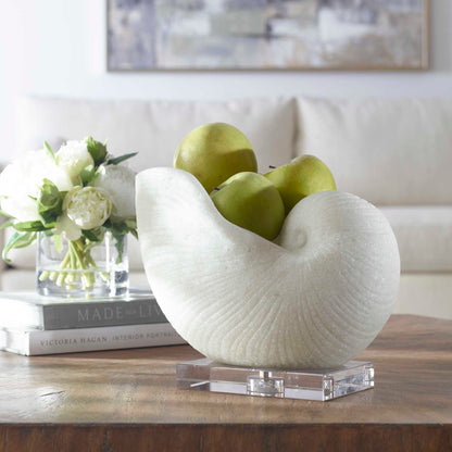 Nautilus Shell - Sculpture - White