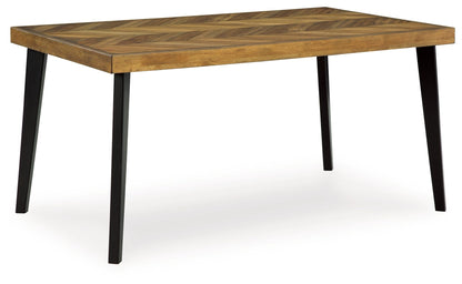 Blondon - Rectangular Drm Table Set (Set of 7) - Brown / Black