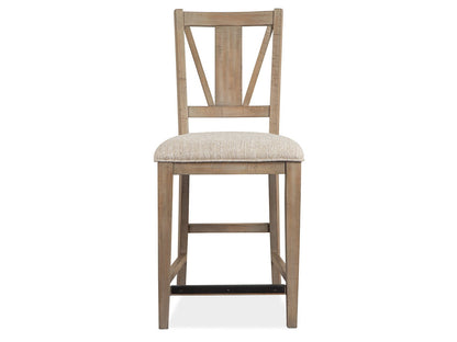 Paxton Place - Counter Chair With Upholstered Seat (Set of 2) - Dovetail Gray