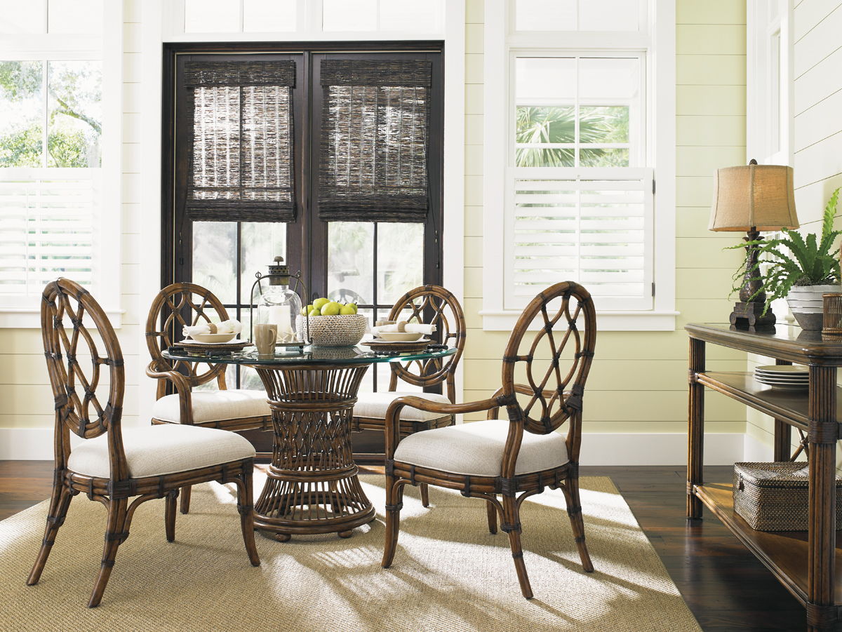 Bali Hai - Aruba Dining Table With Glass Top