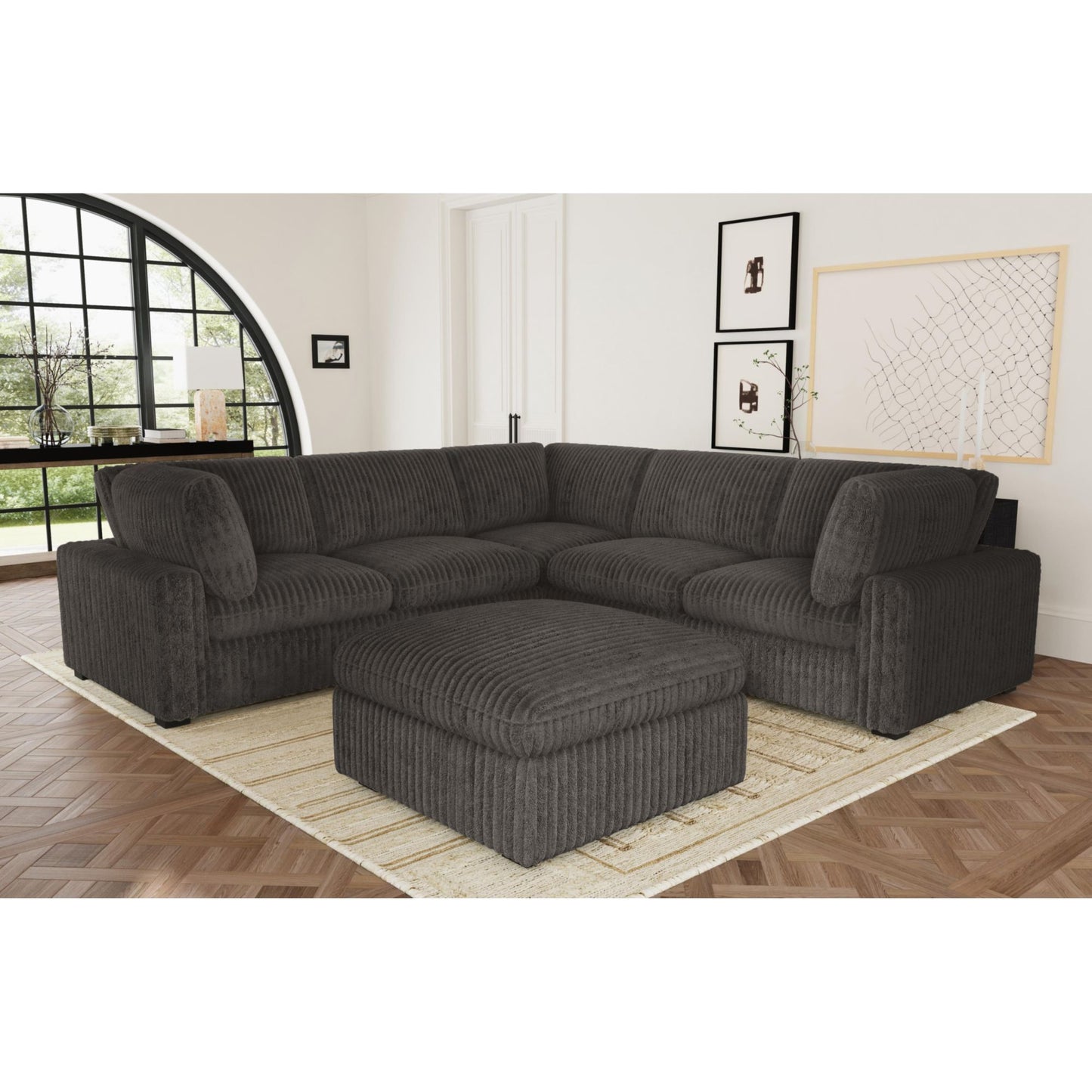 Esprit - Modular Corner - Grand Cord Charcoal