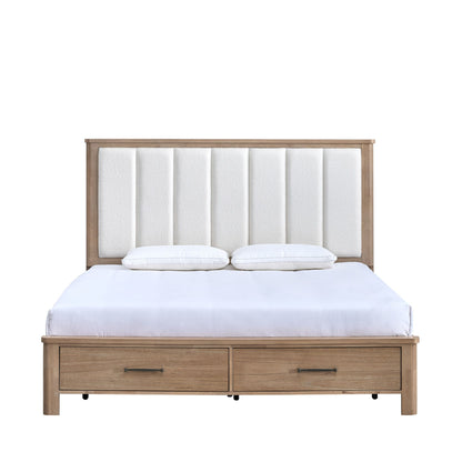 Anika - 6/0 California King Storage Bed Side Rails - White / Natural