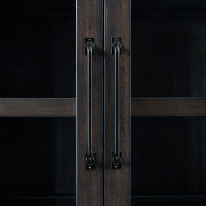 Montrose - Server And Hutch With LED Light - Espresso And Brown
