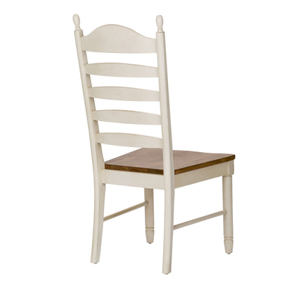 Springfield - Ladder Back Side Chair - Honey & Cream