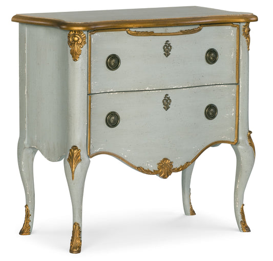 Melange - French 2-Drawer Chest - Pearl Silver