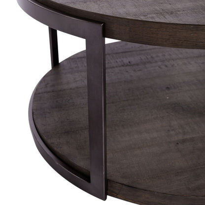 Modern View - Round Cocktail Table Base - Gauntlet Gray