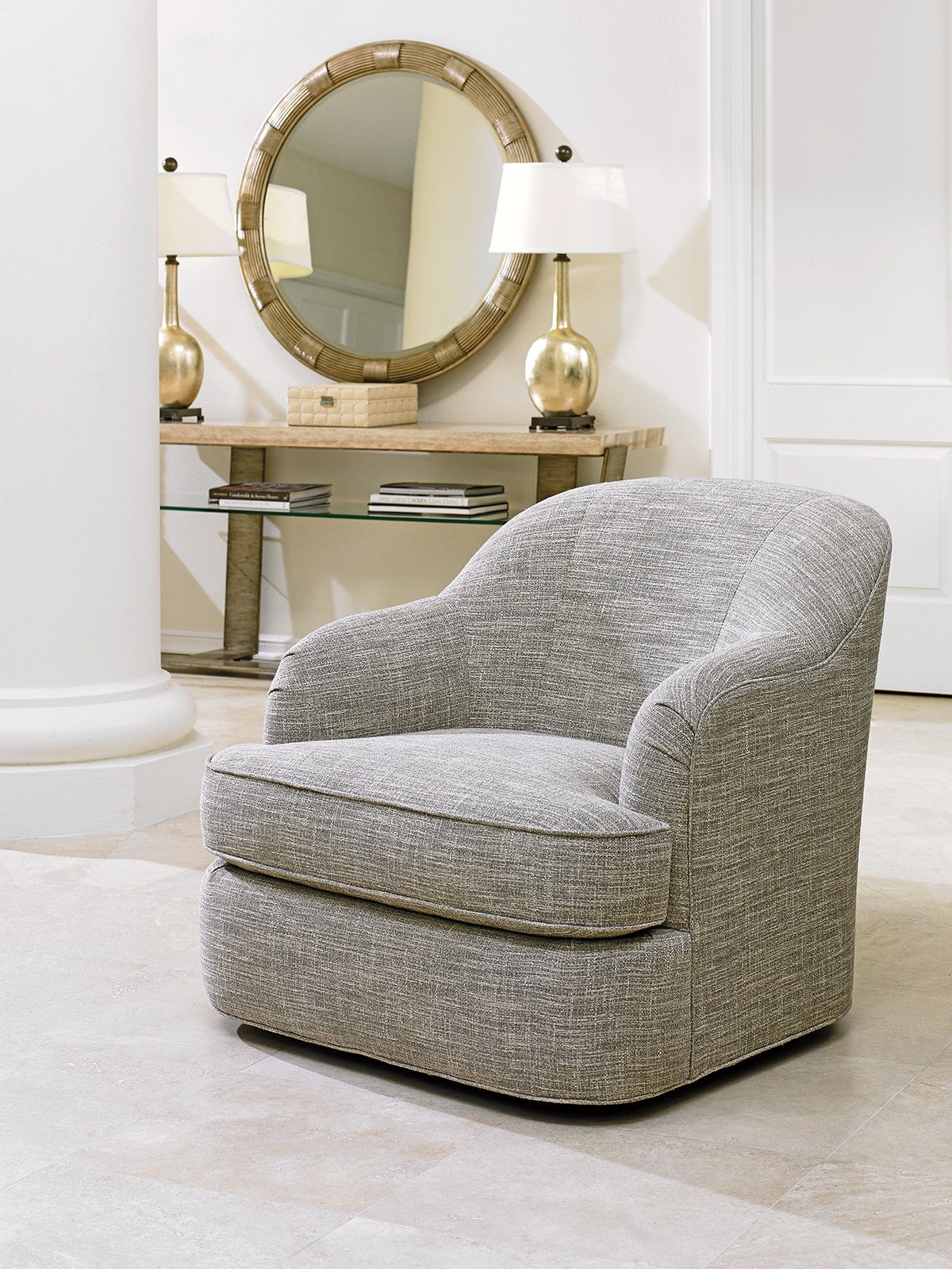 Laurel Canyon - Beverly Round Mirror - Gray