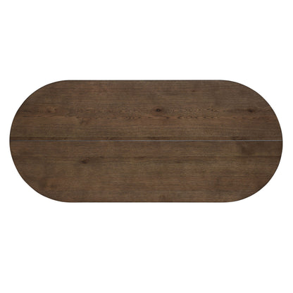 Kody - Oval Dining Table Base - Dark Walnut