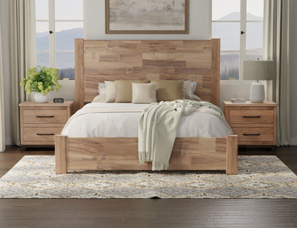 Natural Parota - Queen Platform - Brown Cappuccino