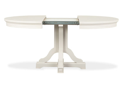Willowbrook - Extendable 48" Round Dining Table - Egg Shell White