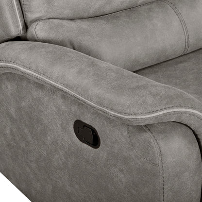 Kamari - LAF Console Loveseat With Dual Recliner - Gray