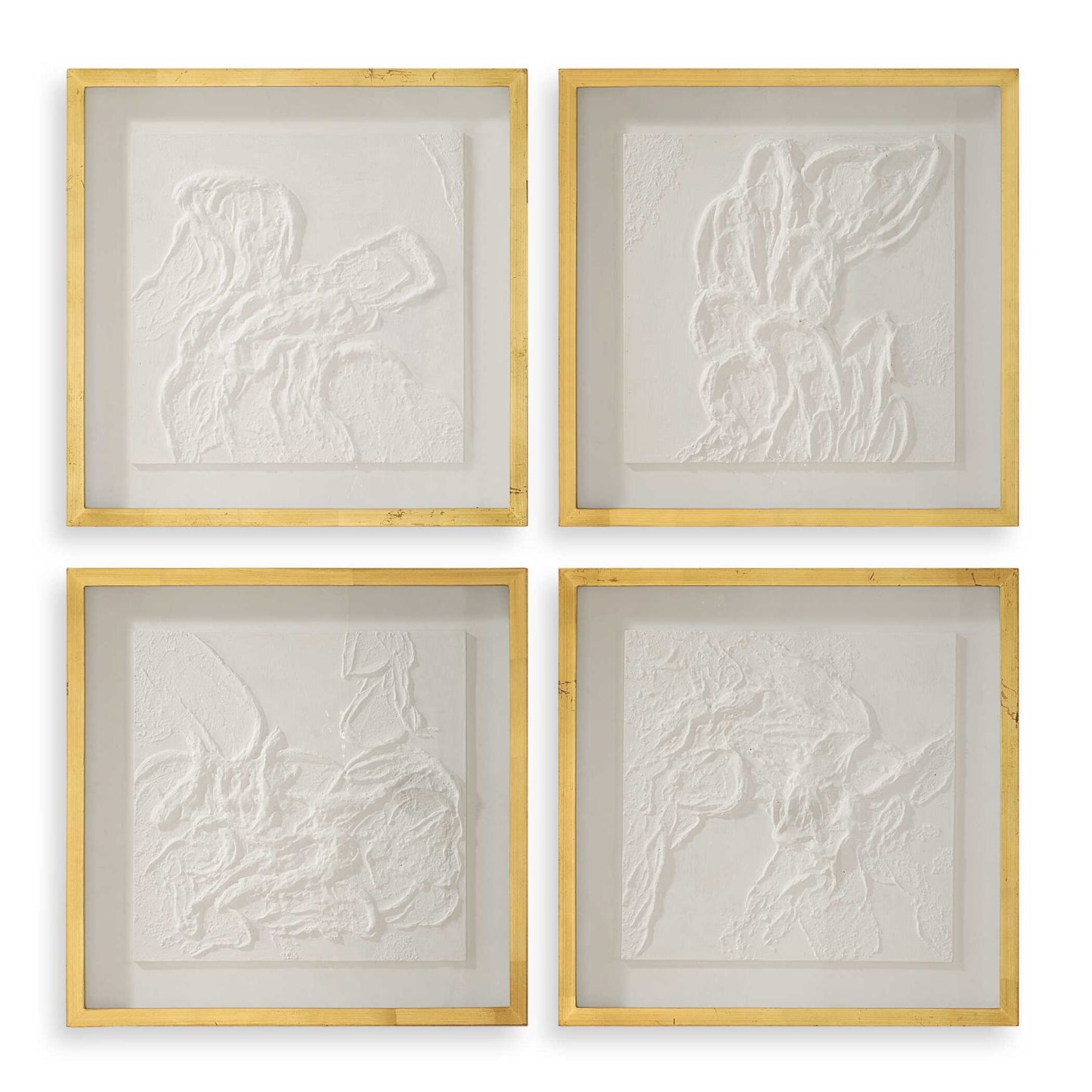 Fourfold - Framed Prints (Set of 4) - Gold