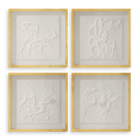 Fourfold - Framed Prints (Set of 4) - Gold