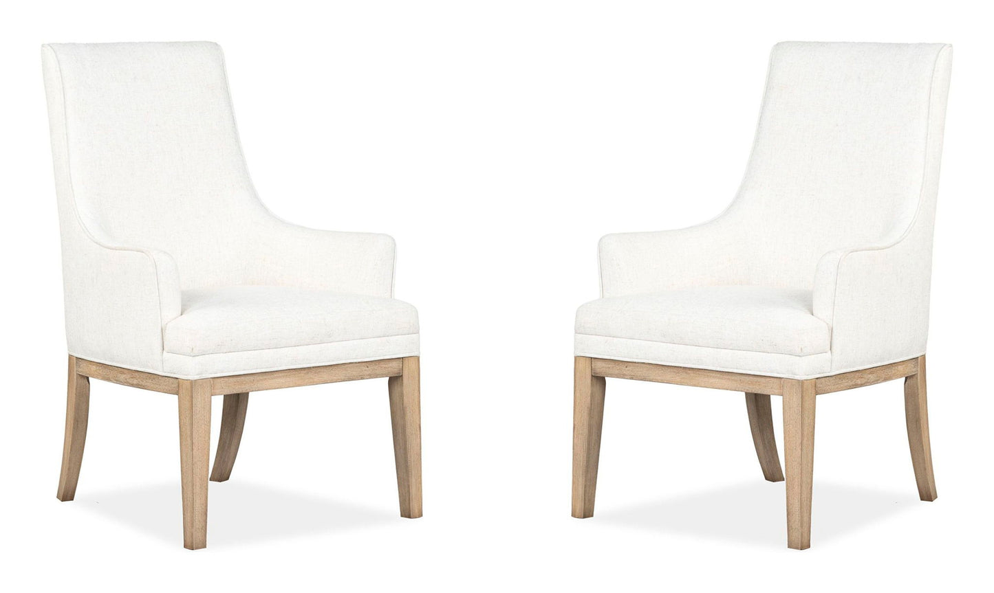 Coventry - Upholstered Host Chair (Set of 2) - Honey Maple