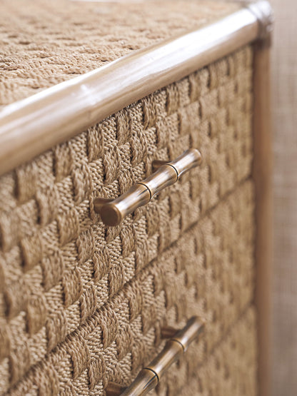 Key Biscayne - Coral Reef Square End Table - Light Brown