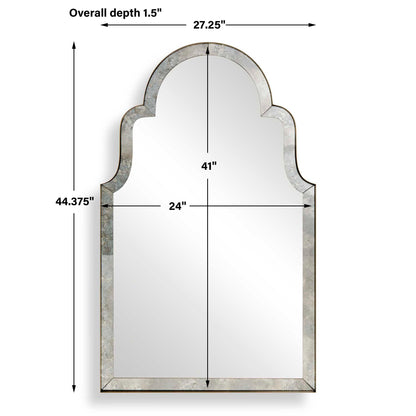 Brayden - Antique Arch Mirror - Plated Antique Brass