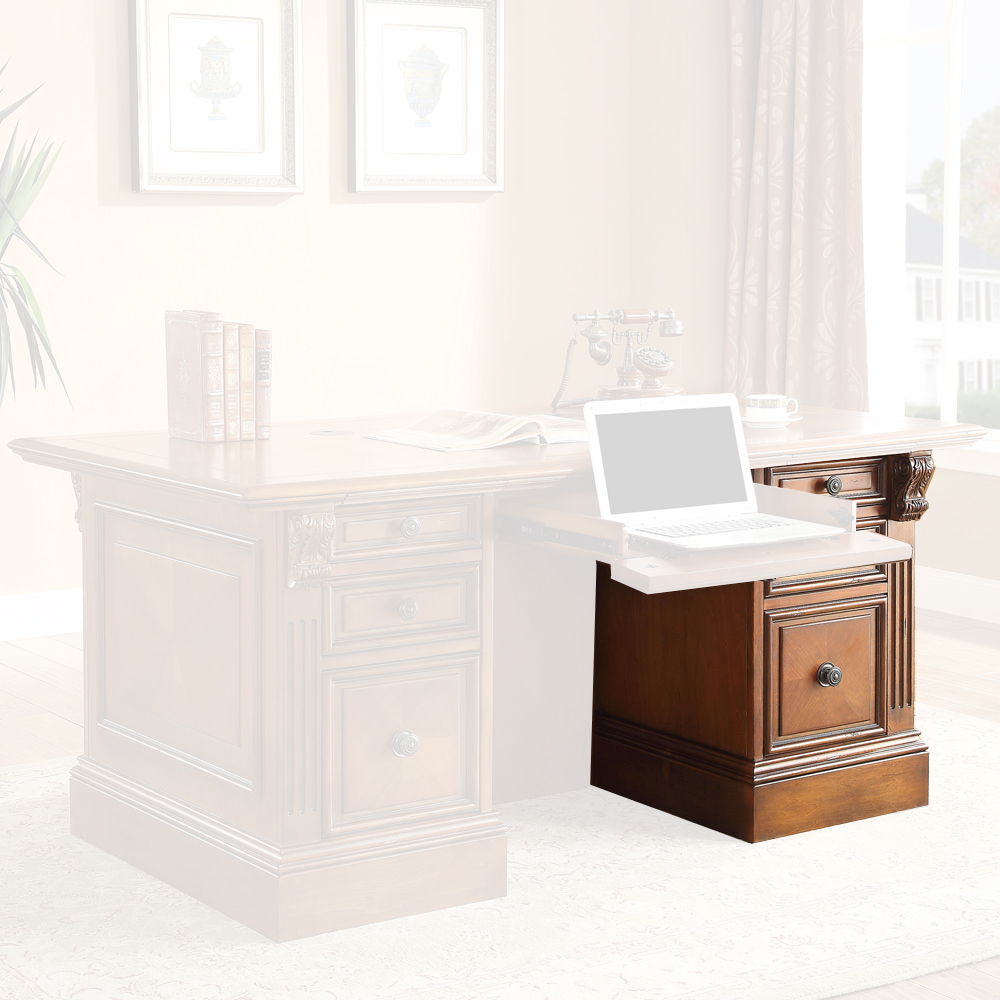 Huntington - Executive Right Desk Pedestal - Antique Vintage Pecan