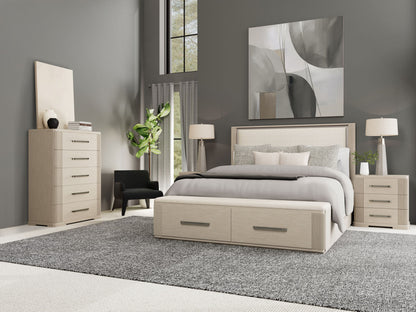 Alexis - Queen Storage Footboard - Latte Essence