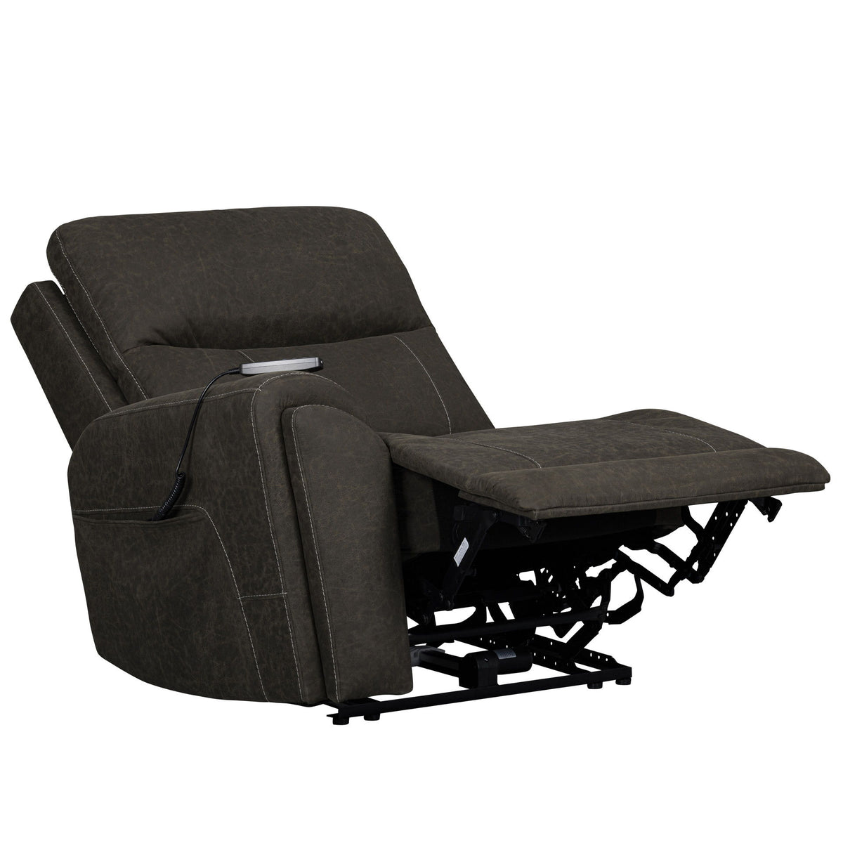 Gaia - LAF Recliner With Power Headrest, Footrest, Massage, Heat - Sable
