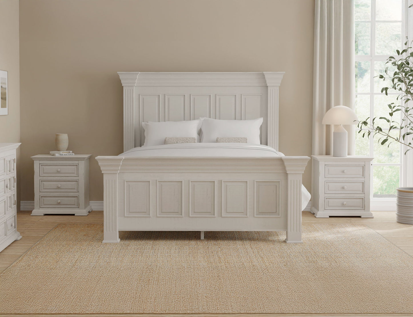 Terra - Queen Rails - Distressed White