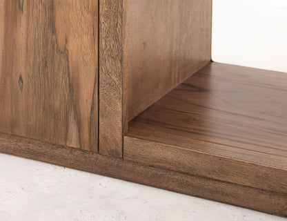 Balam - 80" TV Stand For Fire Place - Light Brown