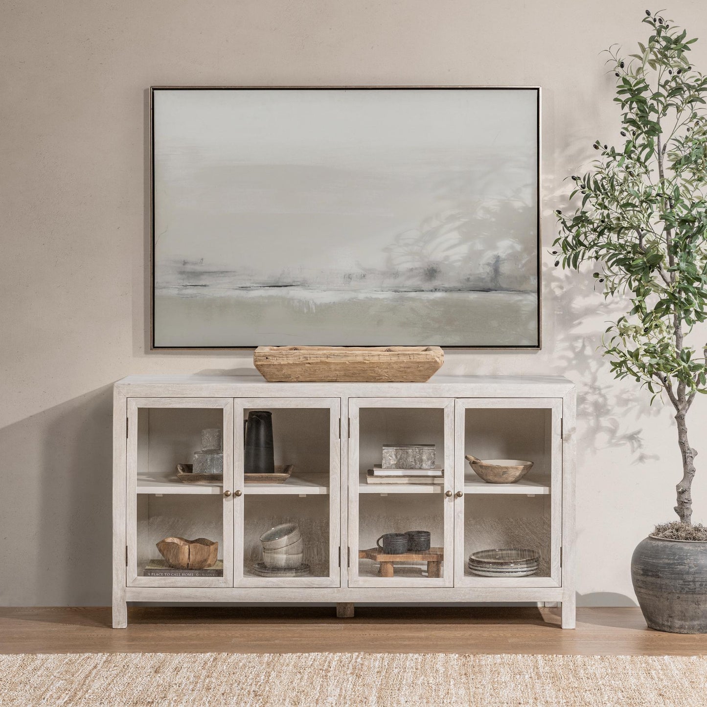 Hera - 4 Door Buffet - Creamwood