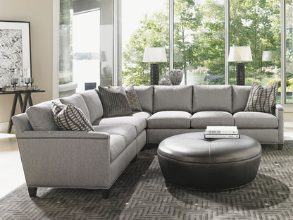 Lexington Leather - Claudia Leather Ottoman - Black