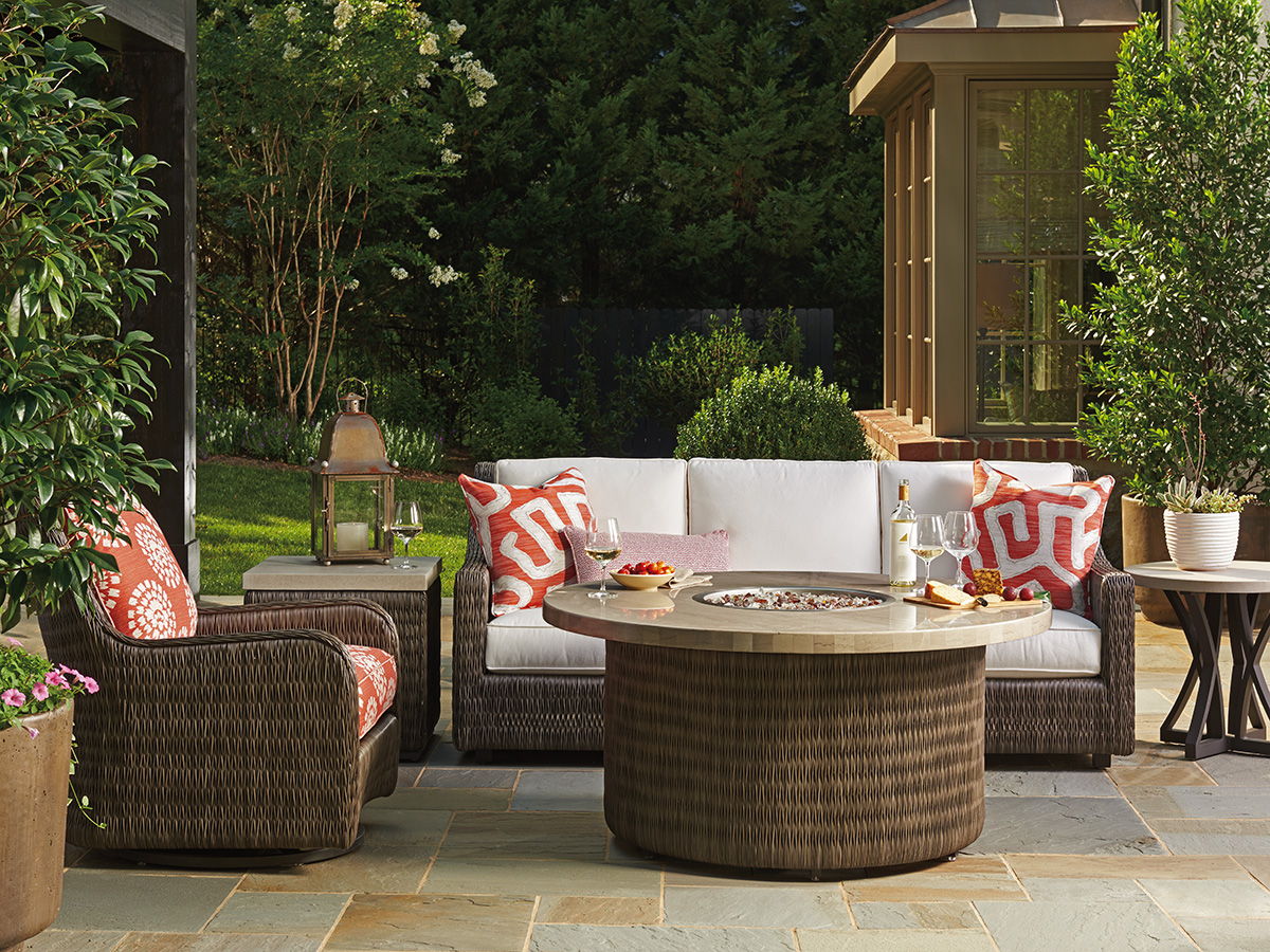 Cypress Point Ocean Terrace - Demi Sofa - Dark Gray / White
