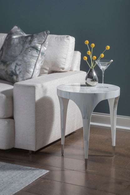 Signature Designs - Bello Round Spot Table - White
