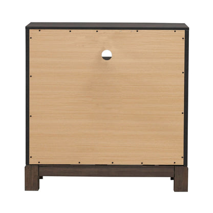 Modern Edge - Bedside Chest With Charging Station - Caffe