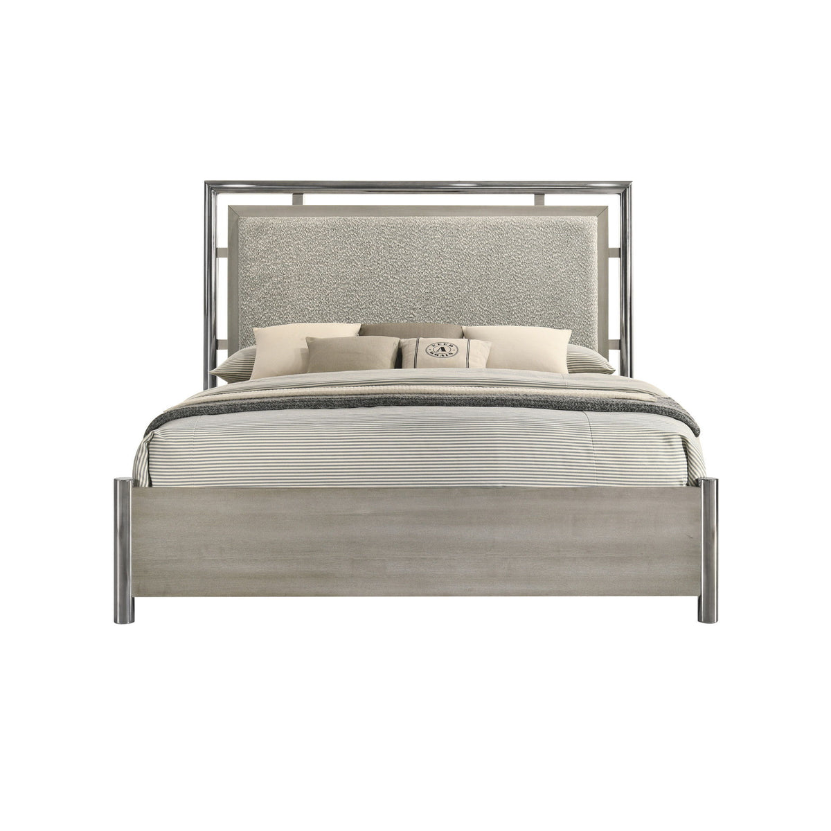 Lennox - Eastern King / Western King Headboard, Footboard & Slat Kit - Gray