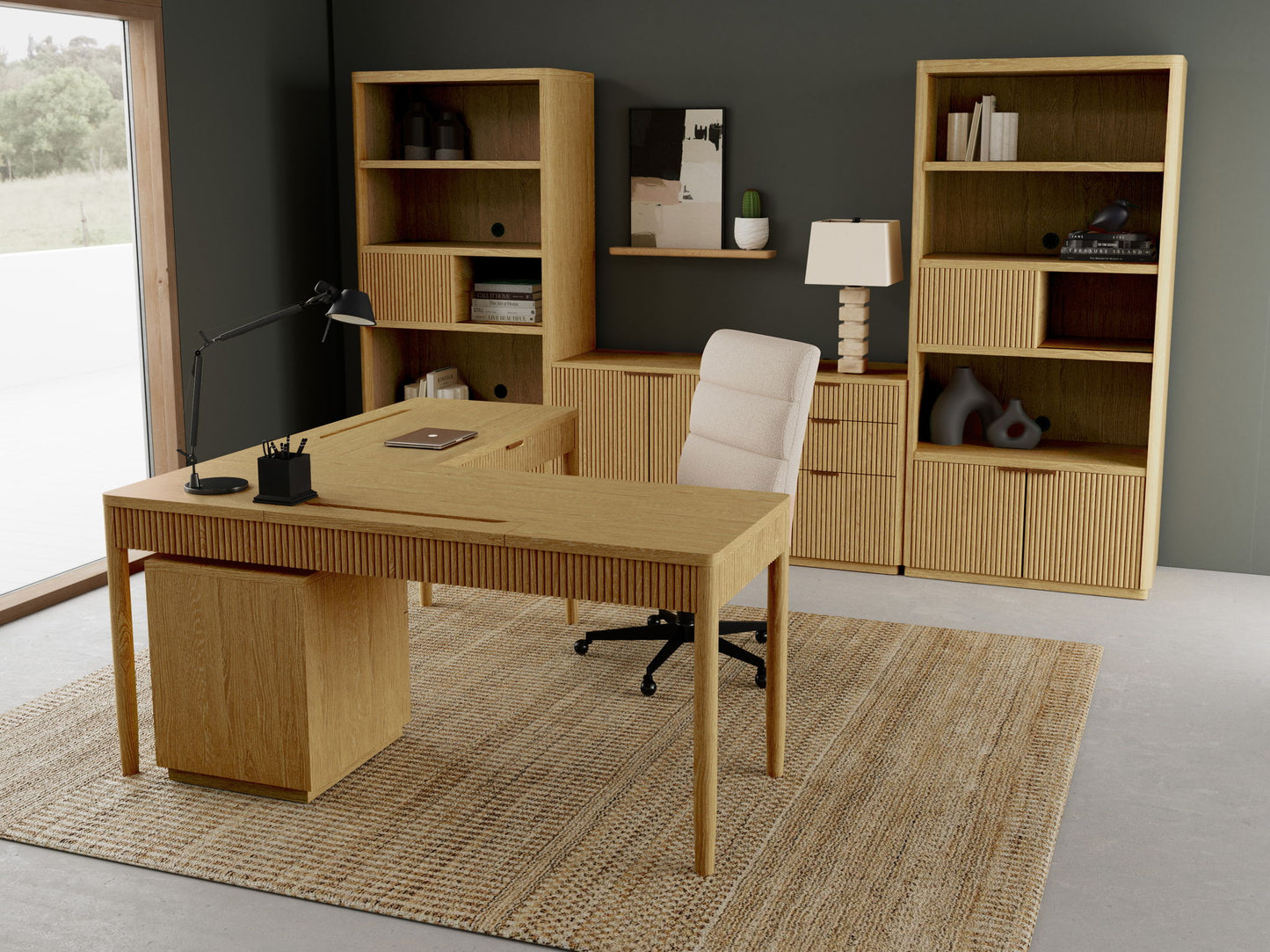 Deerfield - Desk Chair - Natural Oak