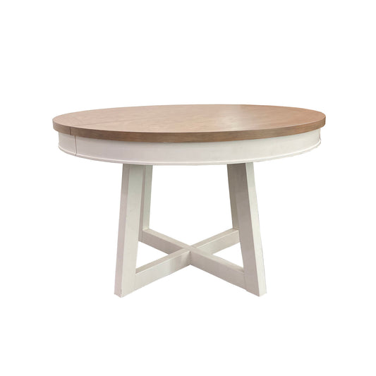 Americana Modern Dining - Round Dining Table With Extensions - Cotton
