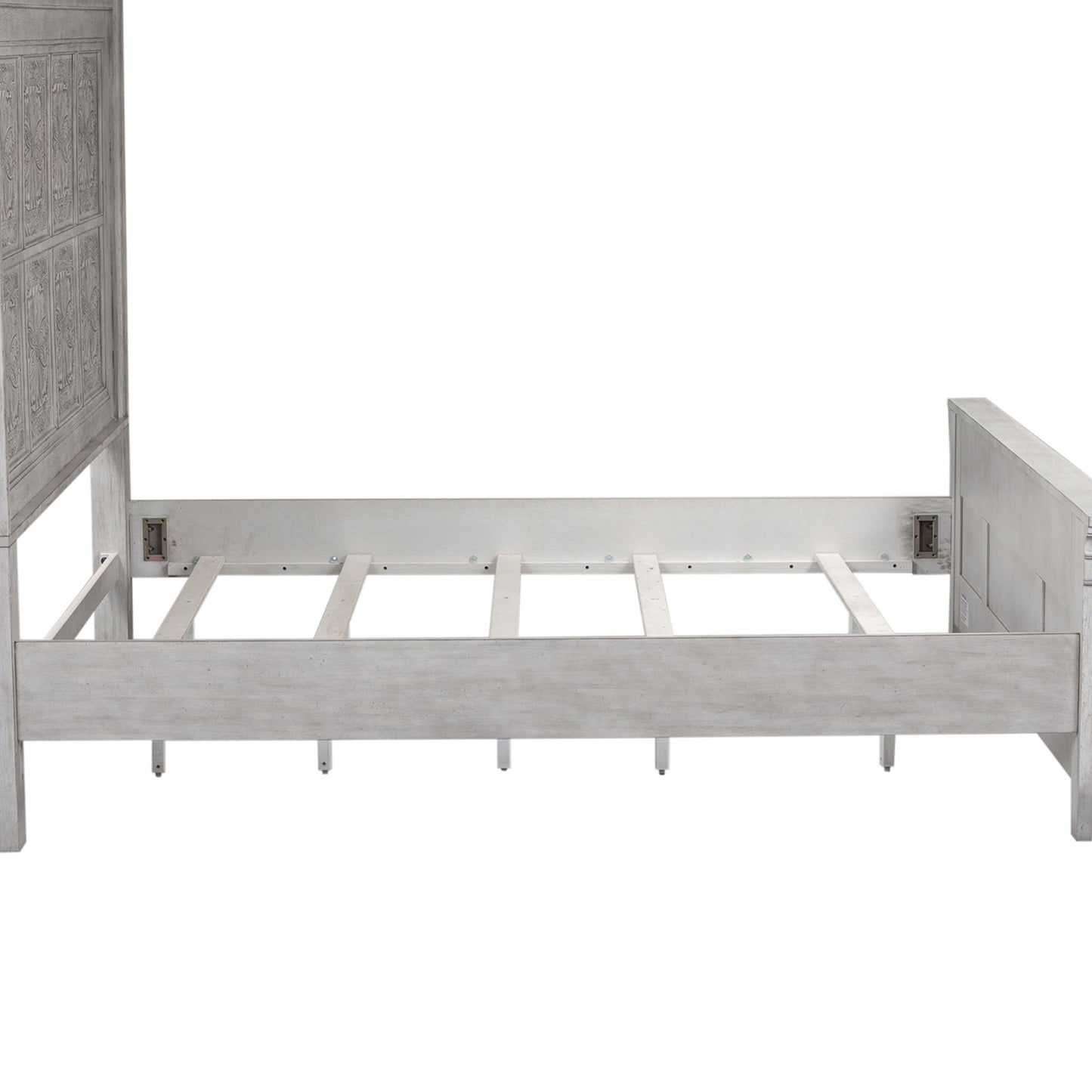 Heartland - Panel Bed Rails - Antique White / Tobacco Tops