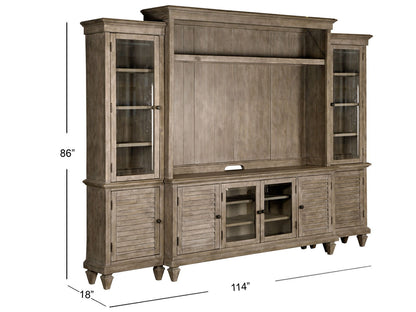 Calistoga - Rustic Entertainment Wall - Dovetail Gray