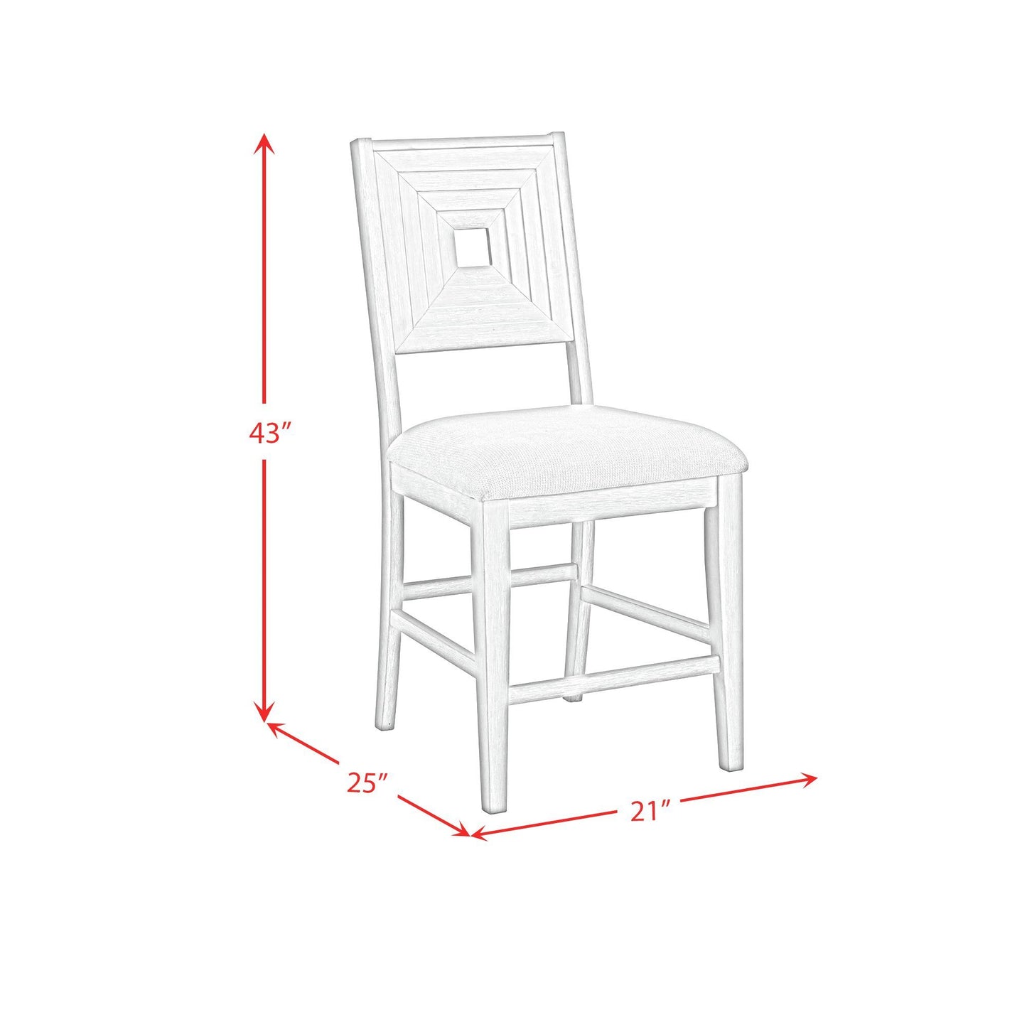 Avalanche - Counter Side Chair (Set of 2) - Antique White