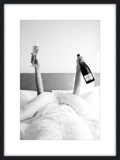 Champagne Morning I - 24 X 32 - Framed Print Under Glass - White