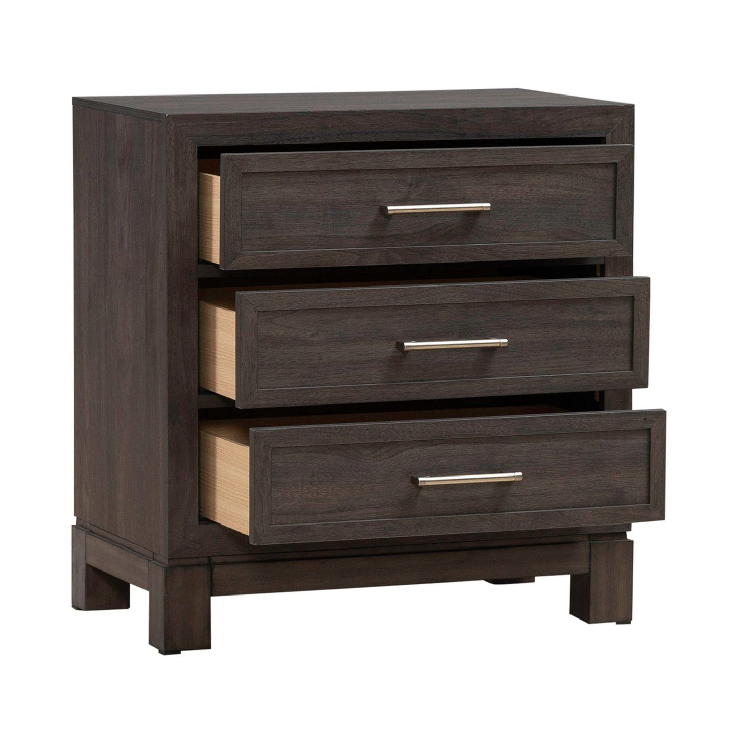 Modern Edge - Nightstand With Charging Station - Caffe