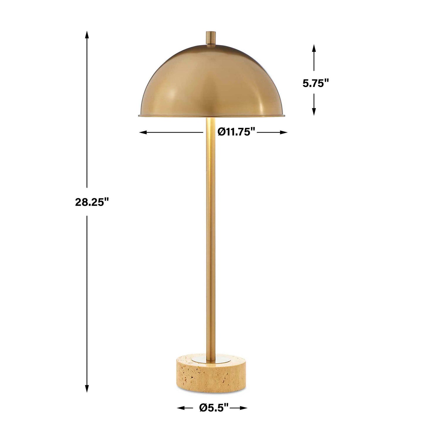 Dunham - Brass Buffet Lamp - Gold