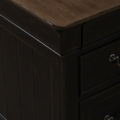 Meritage - Jr Executive Desk - Aged Charcoal