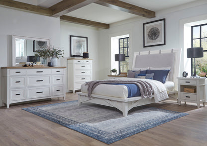Americana Modern Bedroom - Beveled Landscape Mirror - Cotton