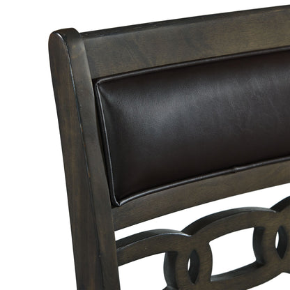 Amherst - Counter Side Chair With PU Cushion (Set of 2) - Gray Finish