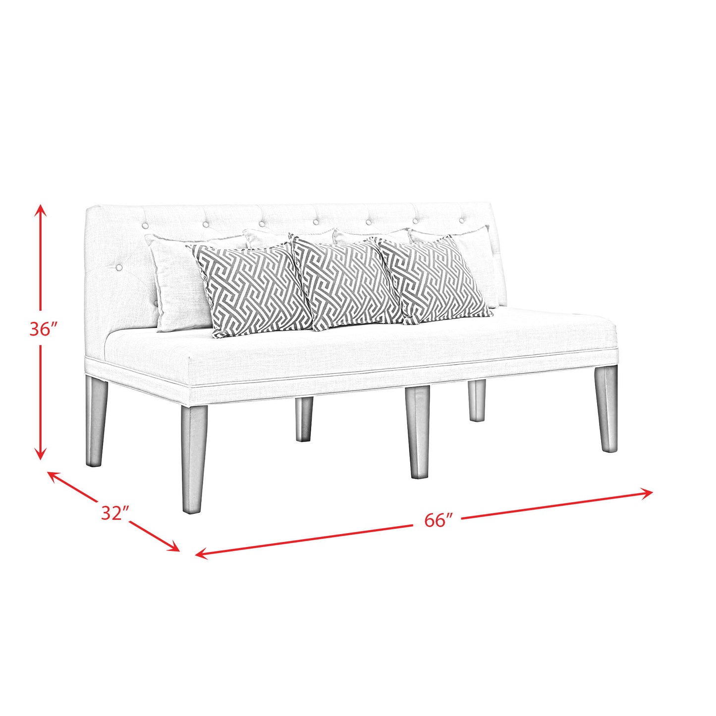 Maddox - Sofa With Seven Pillows - Beige