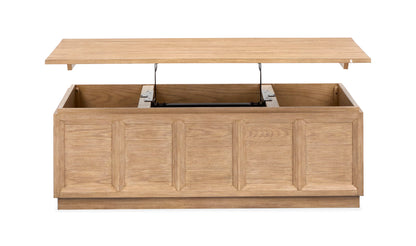 Burnham - Lift Top Storage Cocktail Table With Casters - Sable Dusk