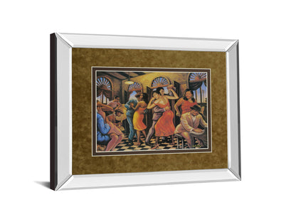 Roadhouse By Sarah Jenkins - Mirror Framed Print Wall Art - Light Brown
