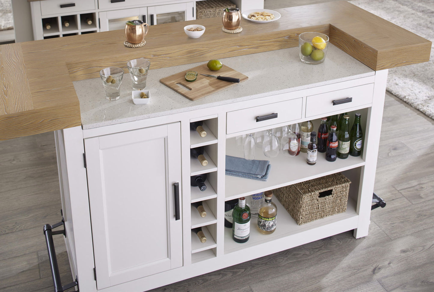 Americana Modern Dining - Bar Base With Quartz Insert - Cotton
